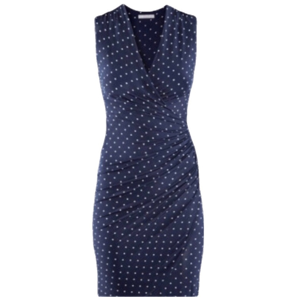 H & M Navy & White Polka Dot Dress - Picture 2 of 8